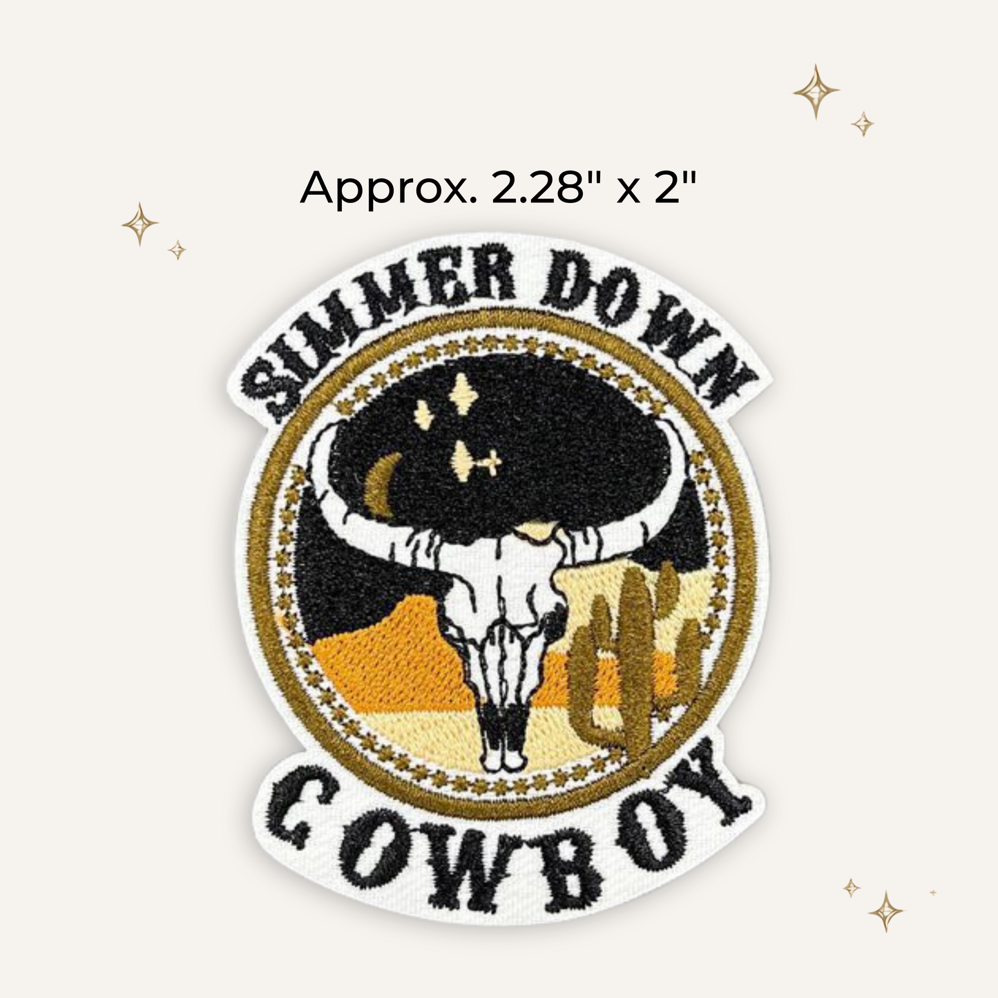Simmer Down Cowboy Embroidered Patch