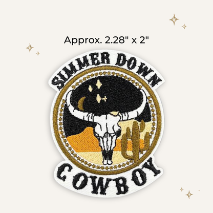 Simmer Down Cowboy Embroidered Patch