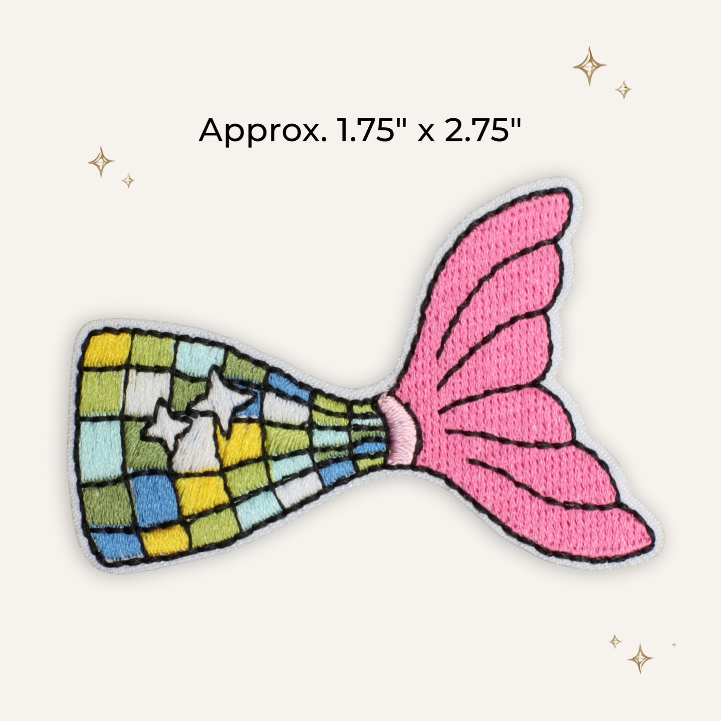 Mermaid Tail Embroidered Patch- RTS