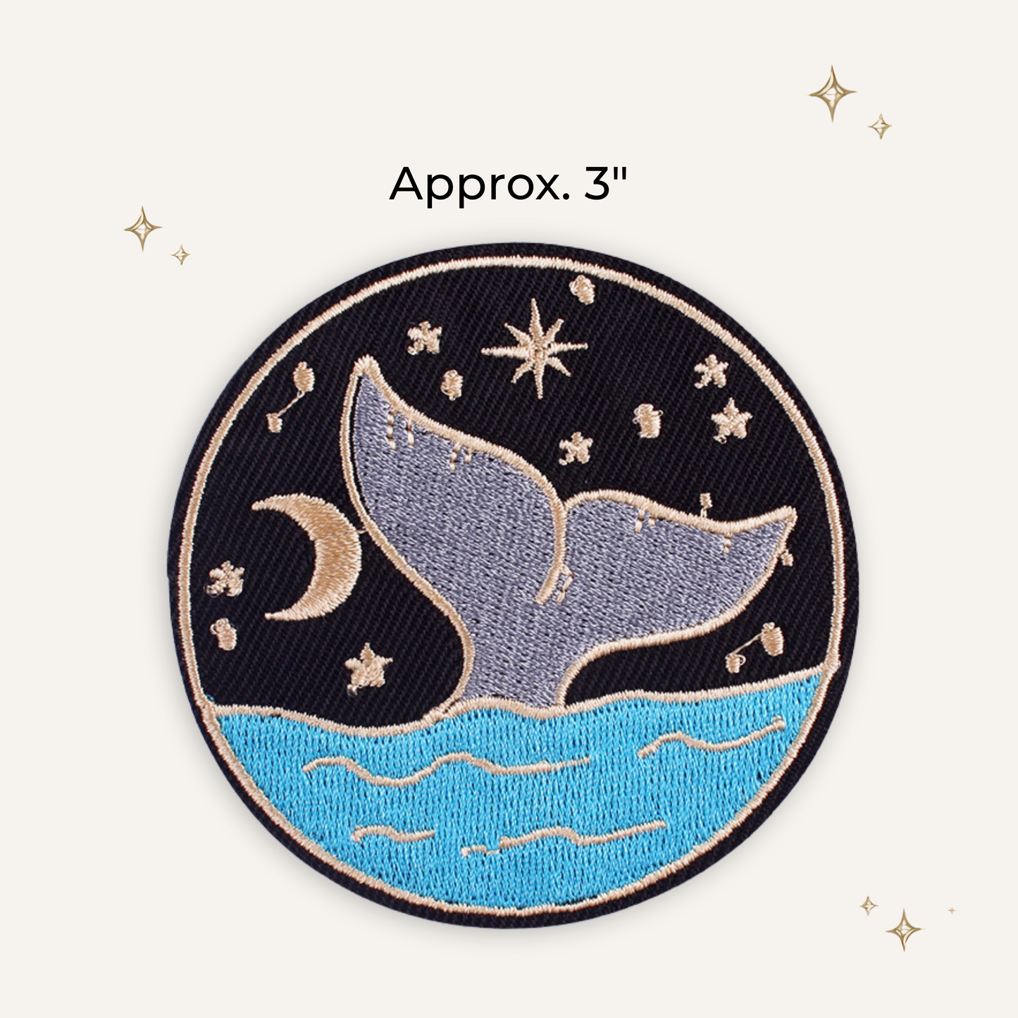 Whale Starlight Embroidered Patch- RTS