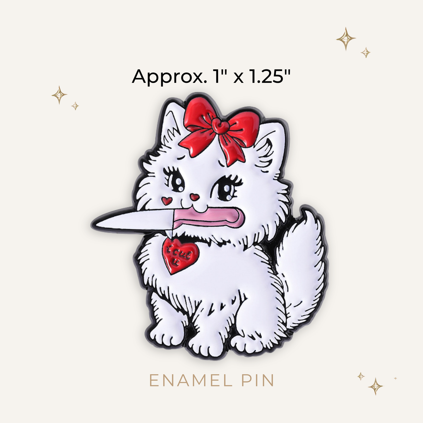 Stabby Kitty Enamel Pin