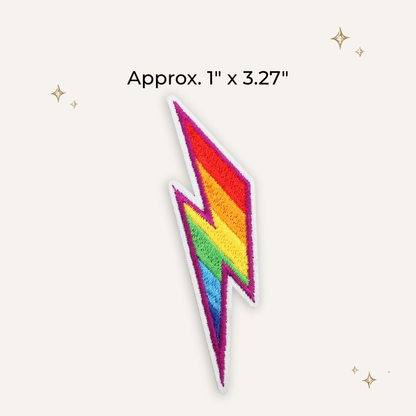 Rainbow Bolt Embroidered Patch