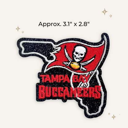 Tampa Bay Buccaneers State Glitter Embroidered Patch