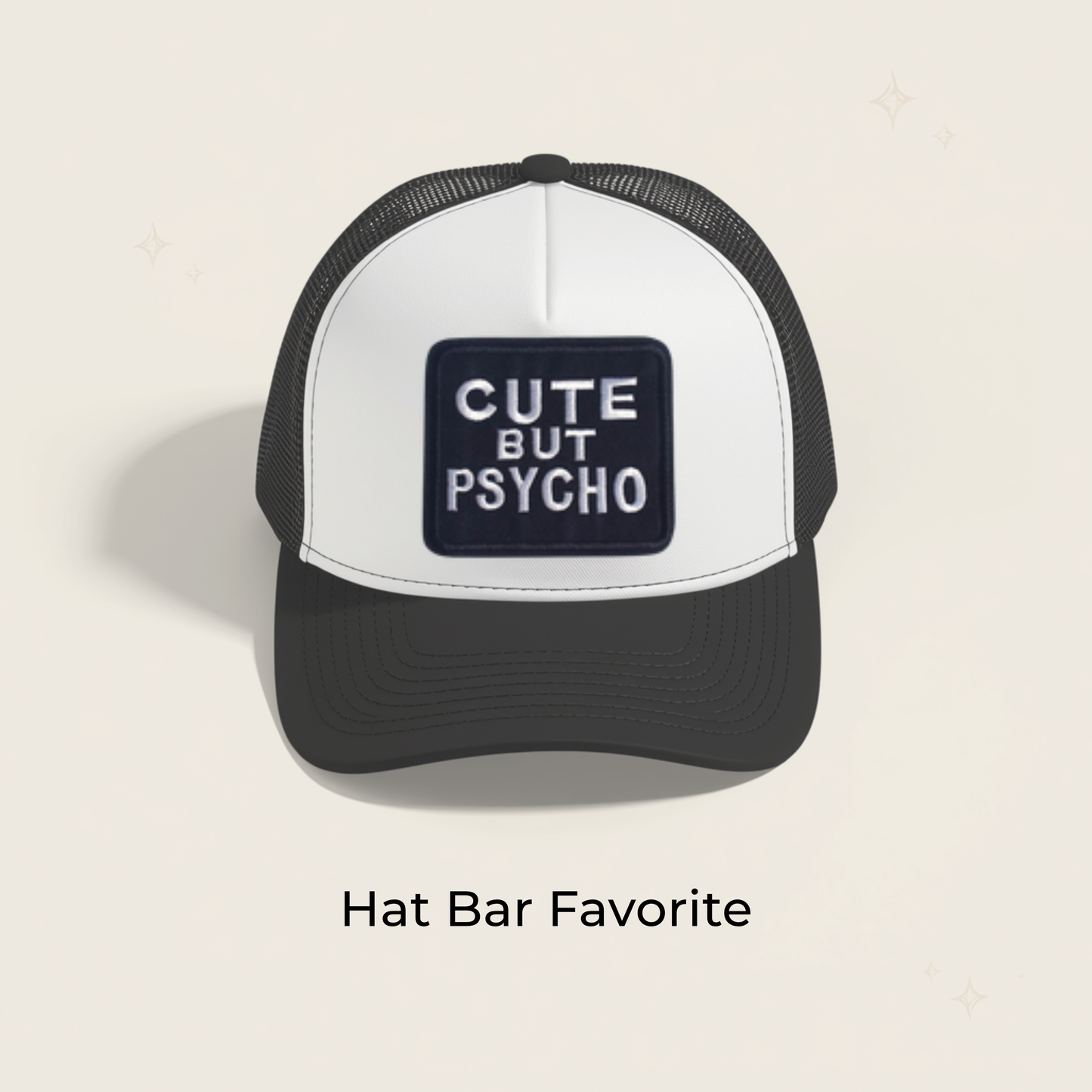 Cute Psycho B&W Embroidered Patch - RTS