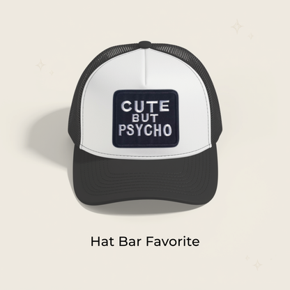 Cute Psycho B&W Embroidered Patch - RTS