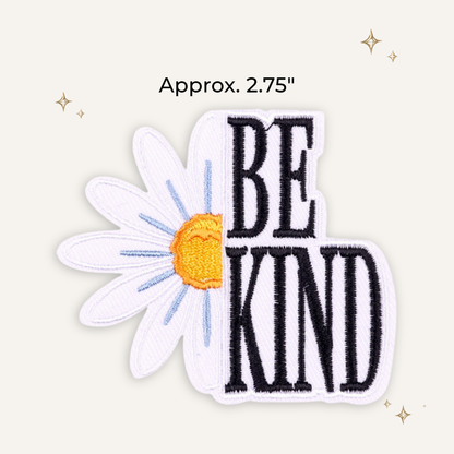 Be Kind Daisy Embroidered Patch