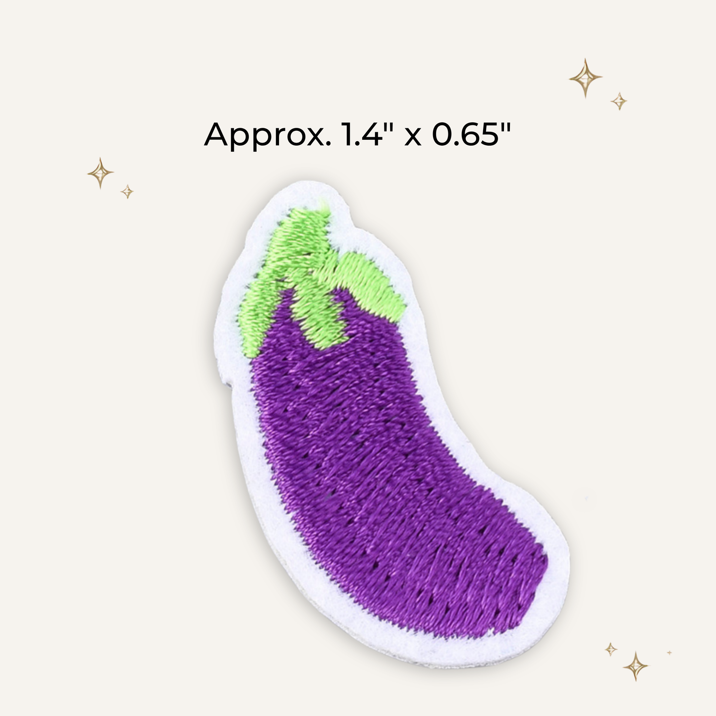 Eggplant Embroidered Patch
