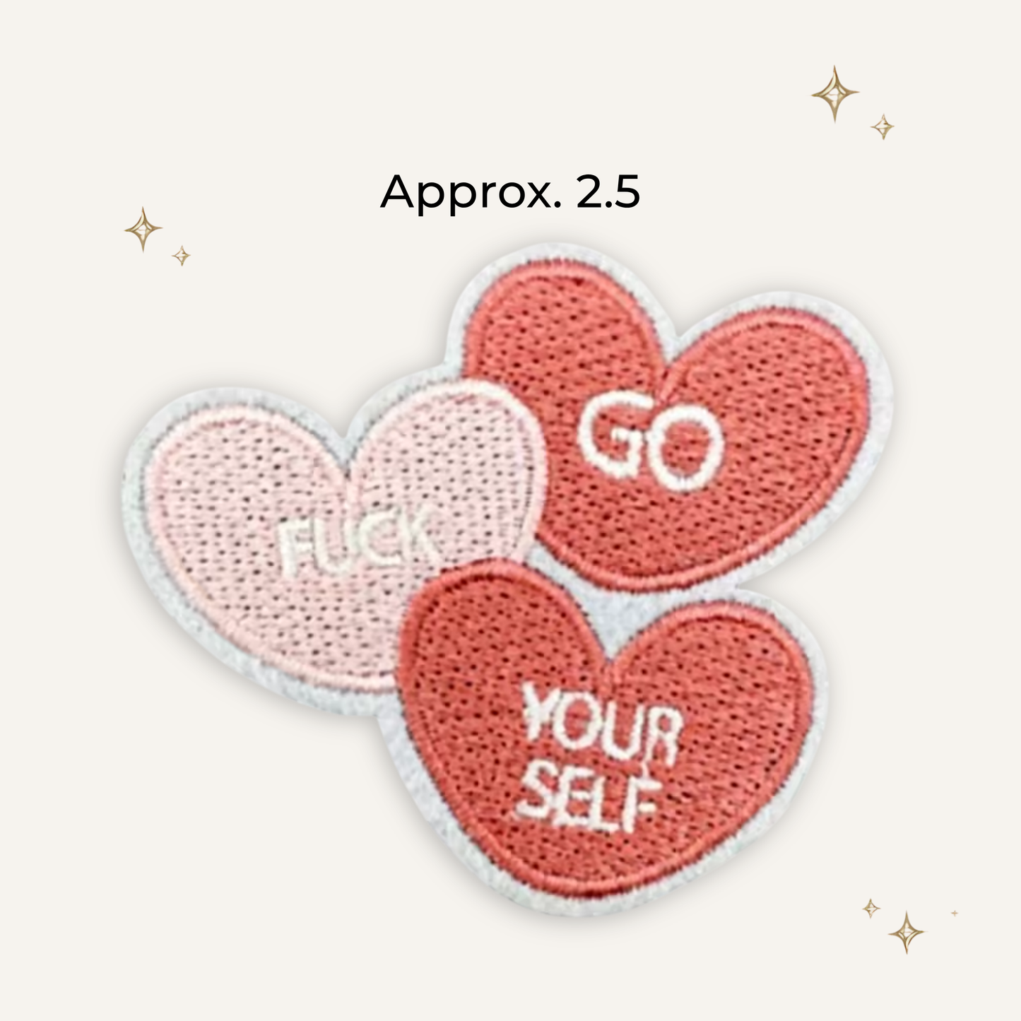 Go F Yourself Heart Embroidered Patch