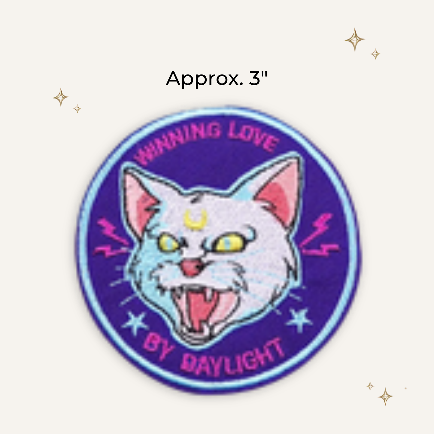 Winning Love Daylight Cat Embroidered Patch- RTS