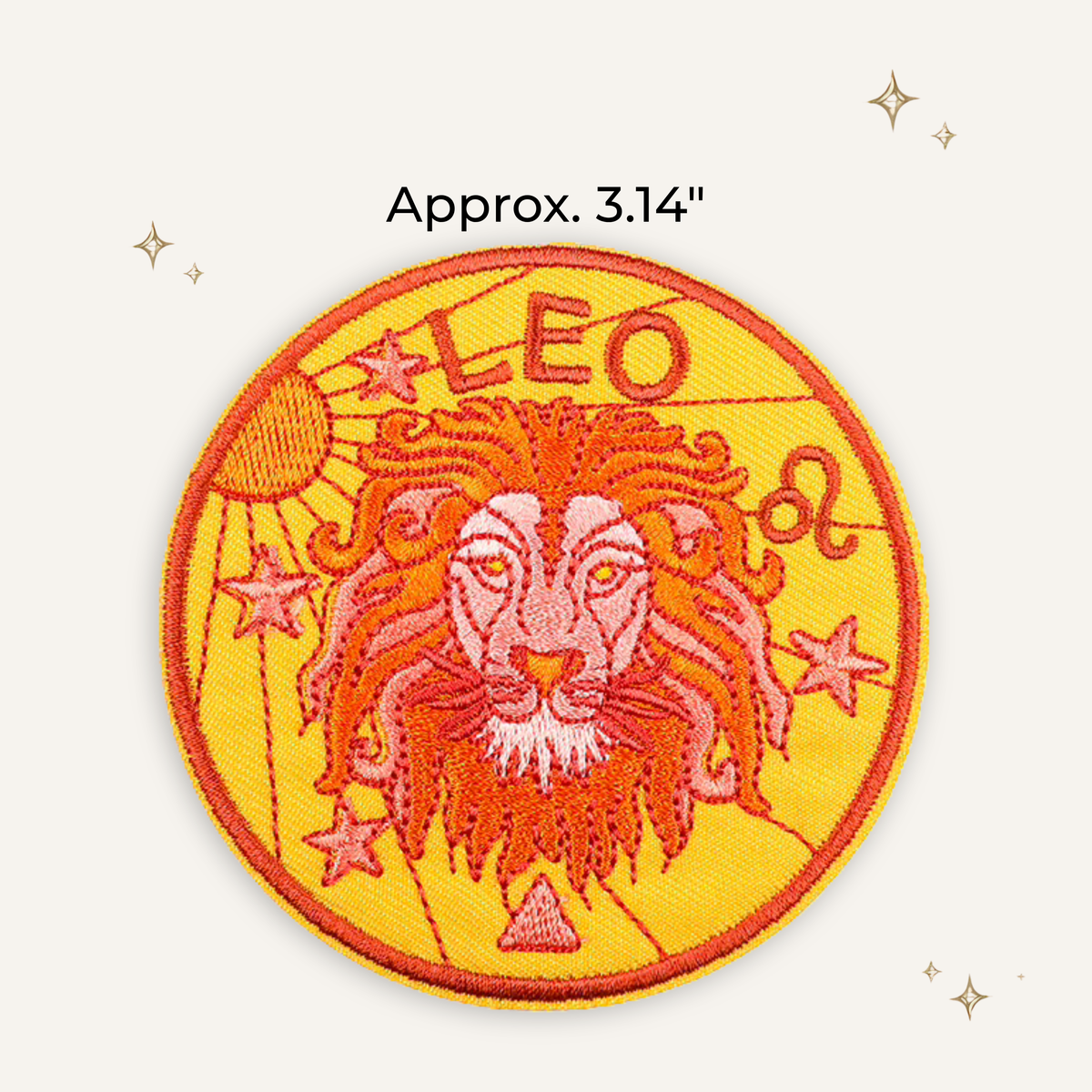 Retro Pastel Leo Zodiac Embroidered Patch
