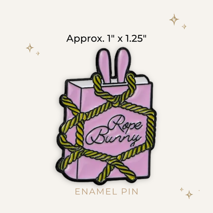 Rope Bunny Enamel Pin