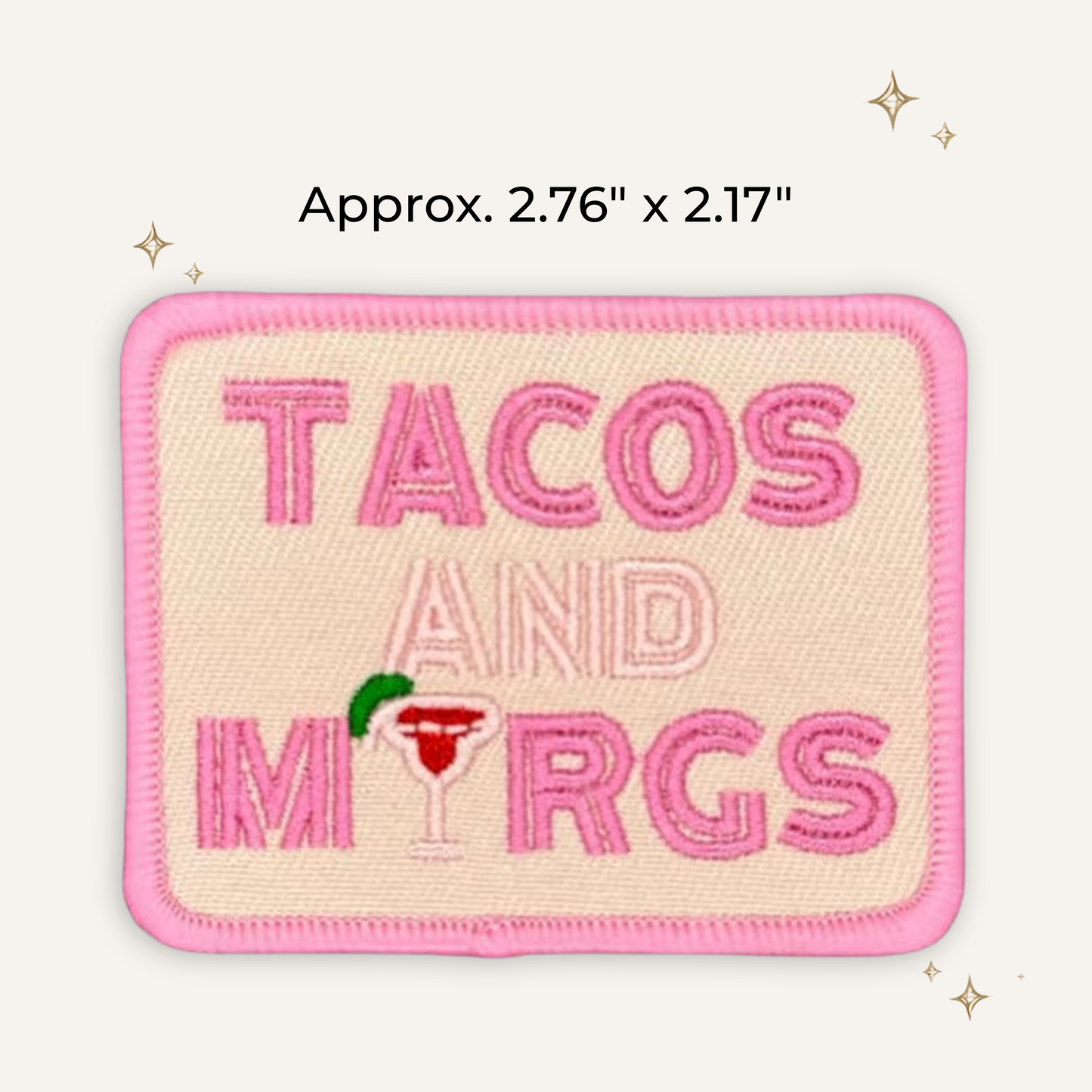 Tacos & Marg Pink Embroidered Patch