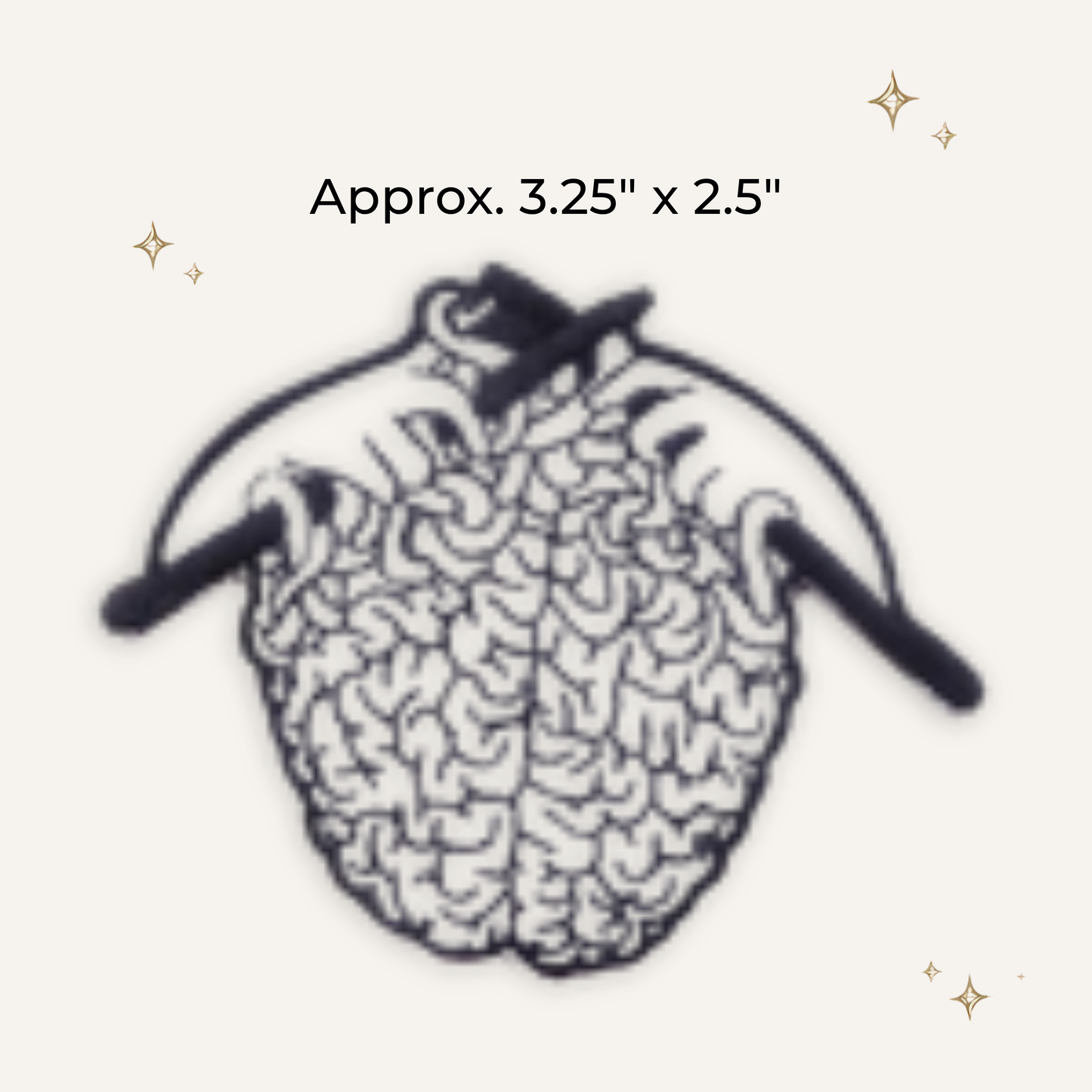 Knitting Brain Embroidered Patch- RTS