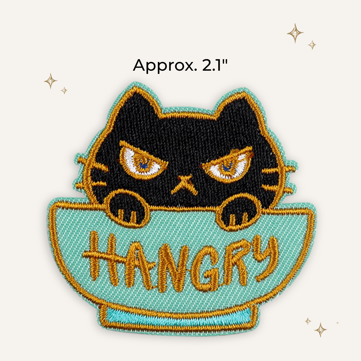 Hangry Kitty Embroidered Patch- RTS