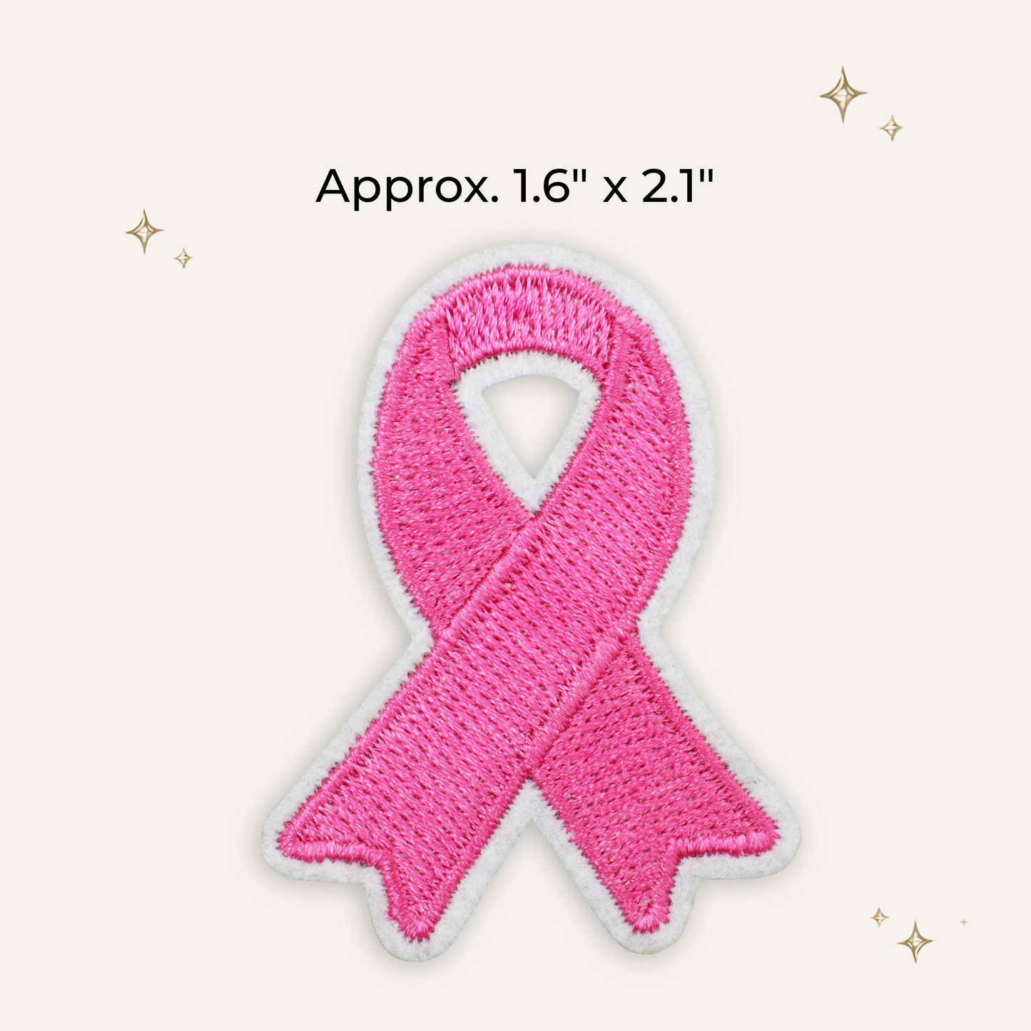 BC Pink Ribbon Embroidered Patch- RTS