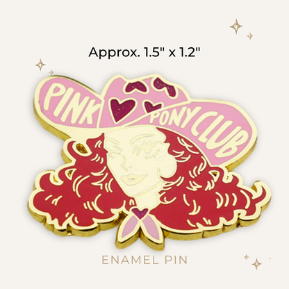 Pink Pony Club Cowgirl Enamel Pin
