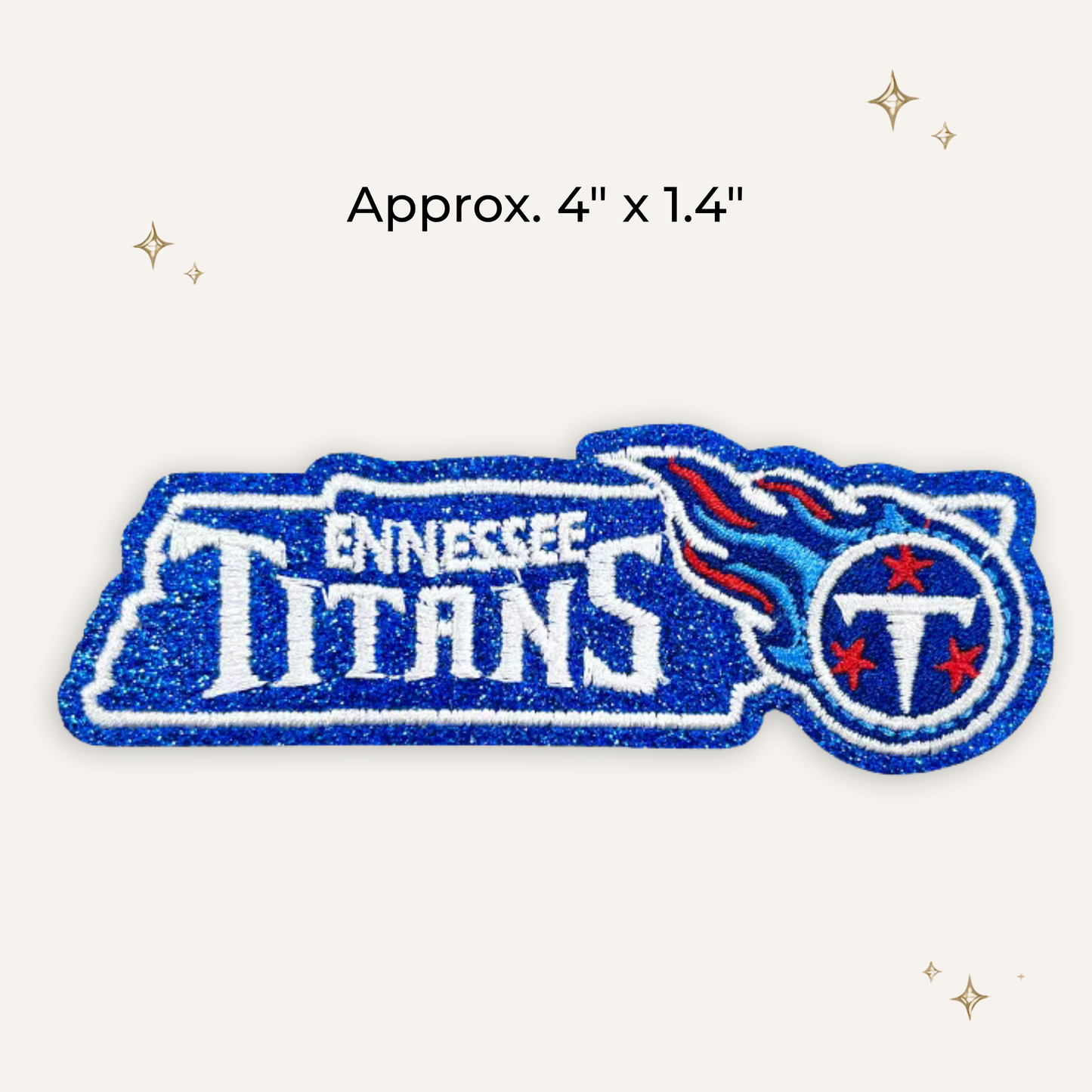Tennessee Titans State Glitter Embroidered Patch