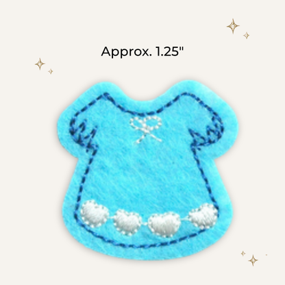 Baby Blue Shirt Embroidered Patch- RTS