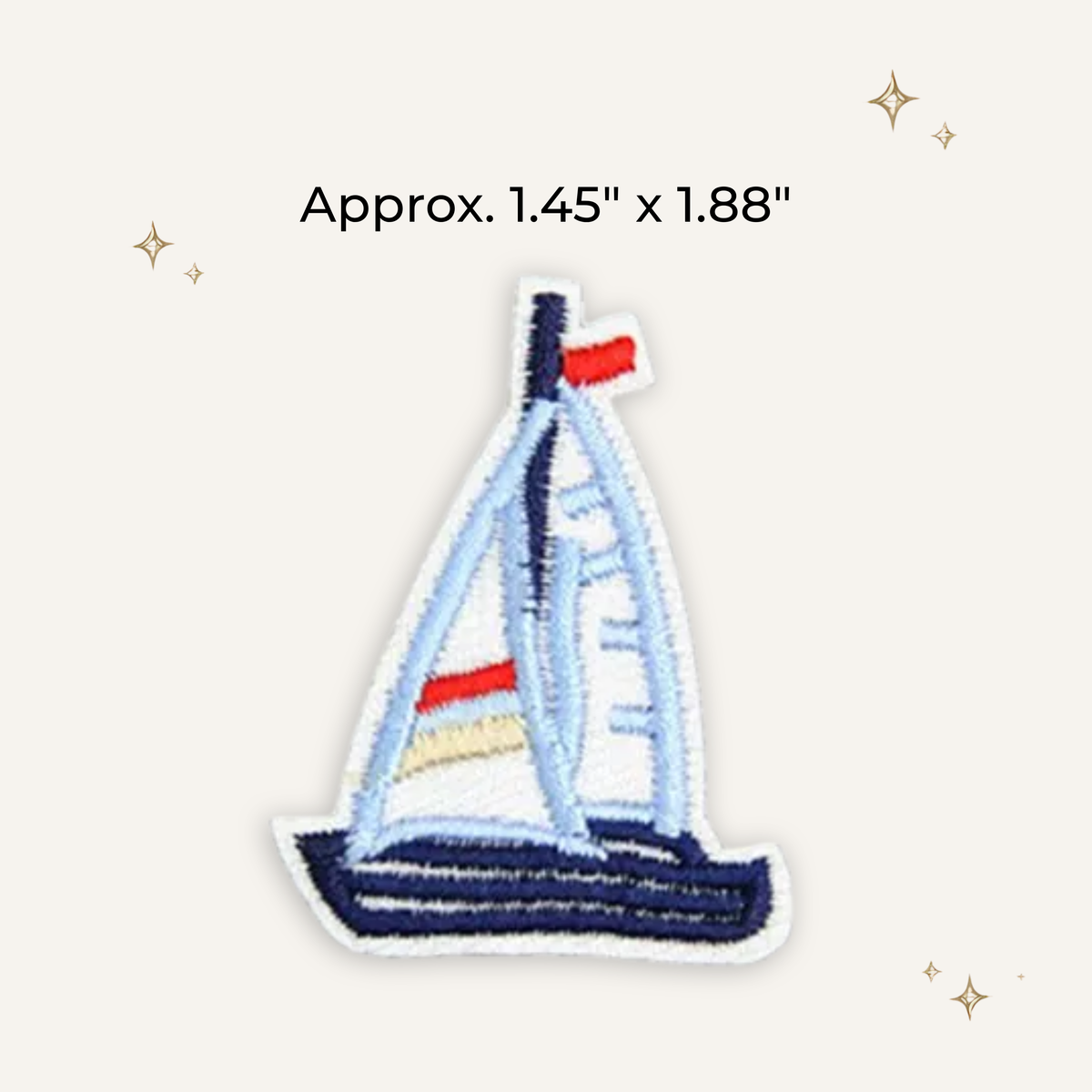 Sailboat Blue Embroidered Patch