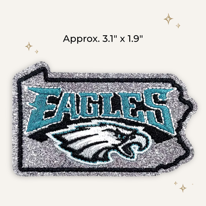 Philadelphia Eagles State Glitter Embroidered Patch