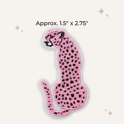 Pink Jaguar Embroidered Patch