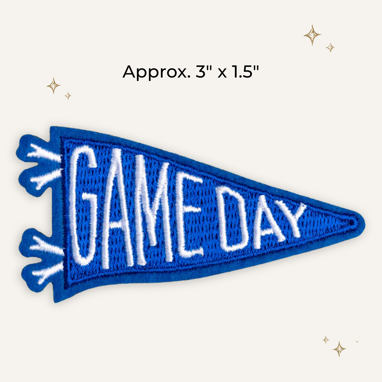 Gameday Retro Pennant Royal Embroidered Patch