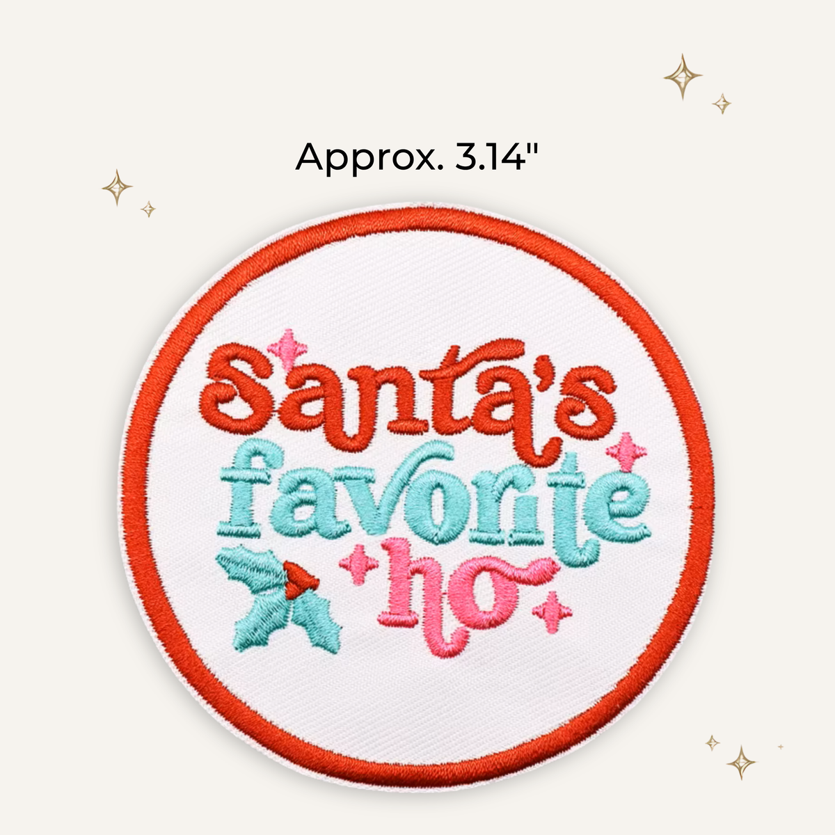 Santa's Favorite Ho Retro Embroidered Patch