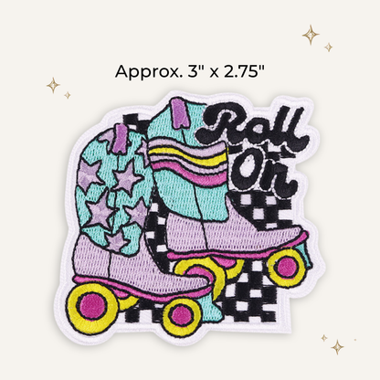 Roll On Cowgirl Skater Embroidered Patch