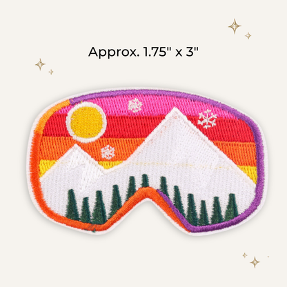 Ski Goggles Embroidered Patch- RTS