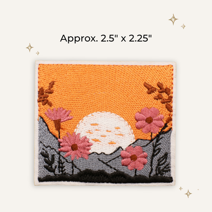 Boho Sunset Embroidered Patch- RTS