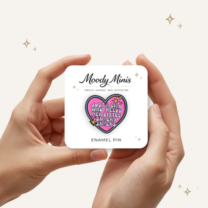 Just a Girl Snacky Snacks Enamel Pin