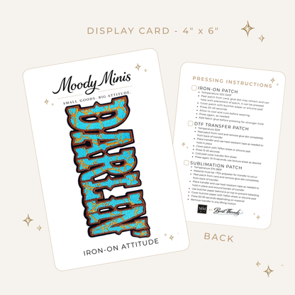 Darlin' Turquoise Embroidered Patch