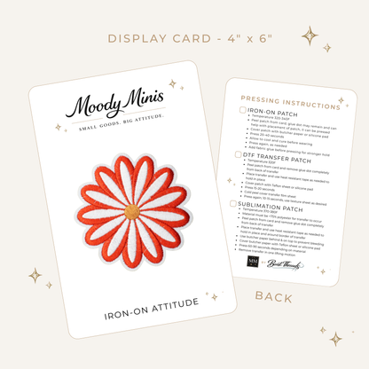 Daisy Outline Embroidered Patch- RTS