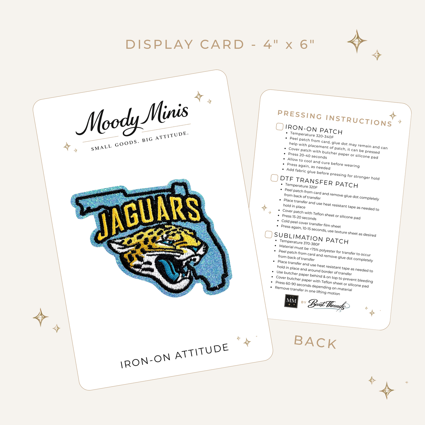 Jacksonville Jaguars State Glitter Embroidered Patch