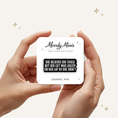 Her Cat Was on Her Lap... Enamel Pin