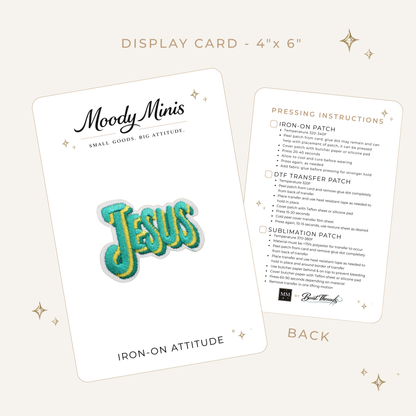 Jesus Bold Embroidered Patch