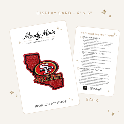 San Francisco 49ers State Glitter Embroidered Patch