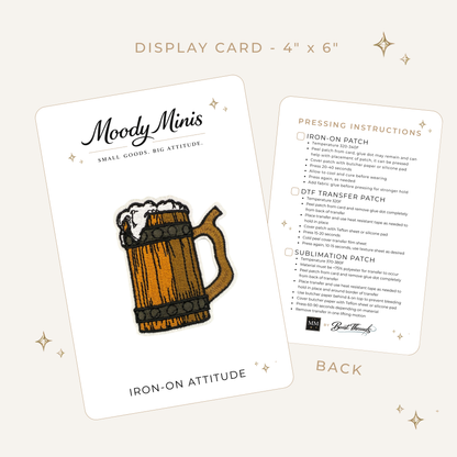 Beer Wood Stein Embroidered Patch
