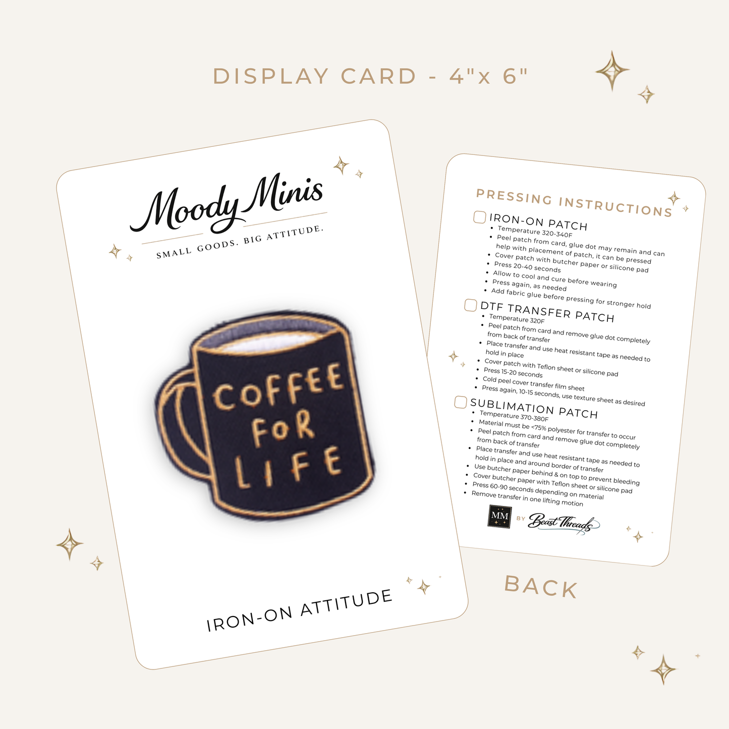 Coffee For Life Embroidered Patch- RTS