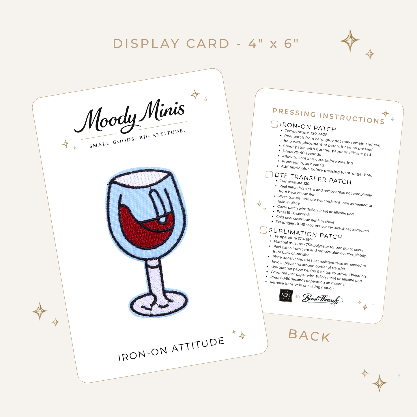 Red Wine Embroidered Patch- RTS