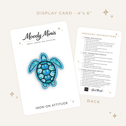 Blue Sea Turtle Embroidered Patch