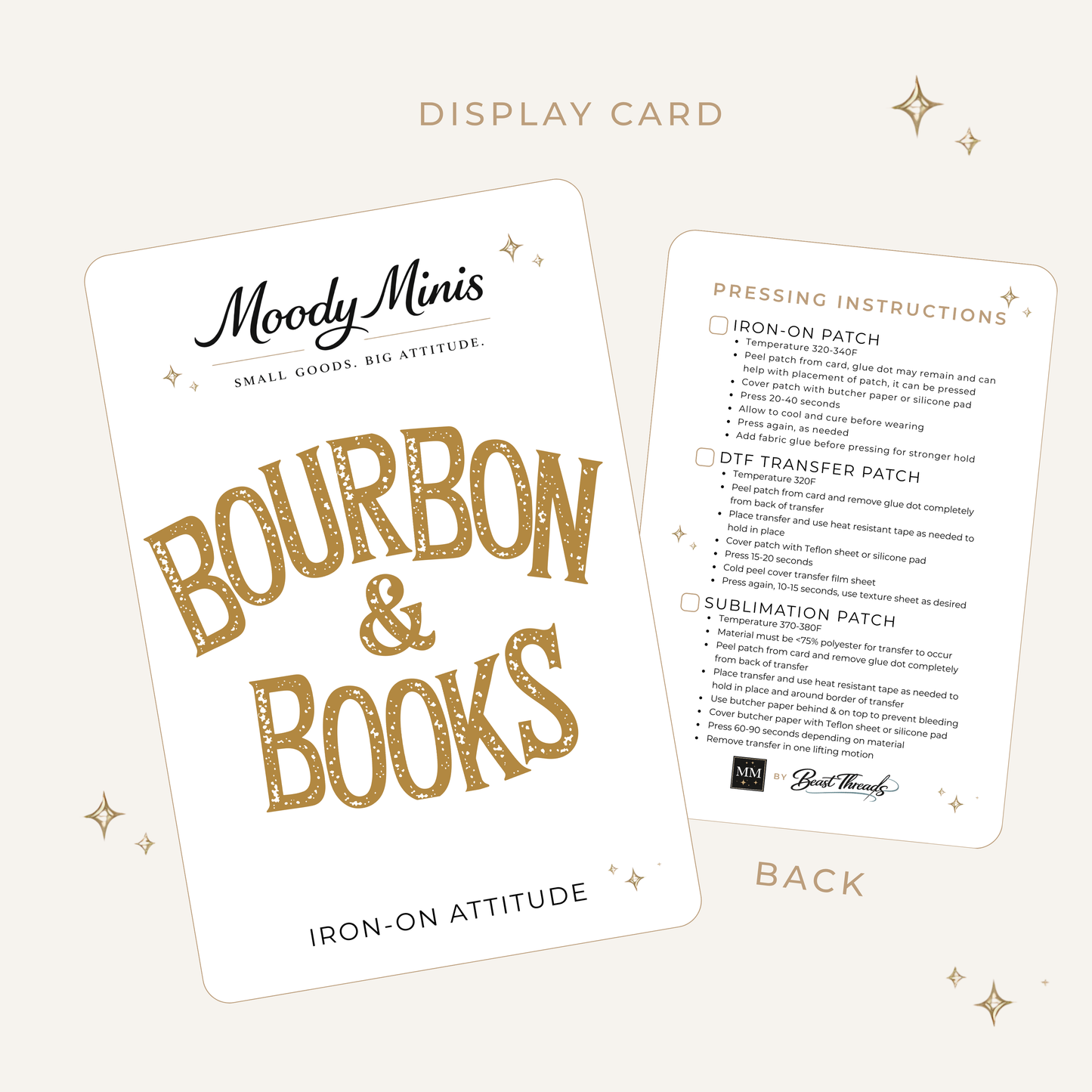 Bourbon & Books DTF Patch - RTS/MTO
