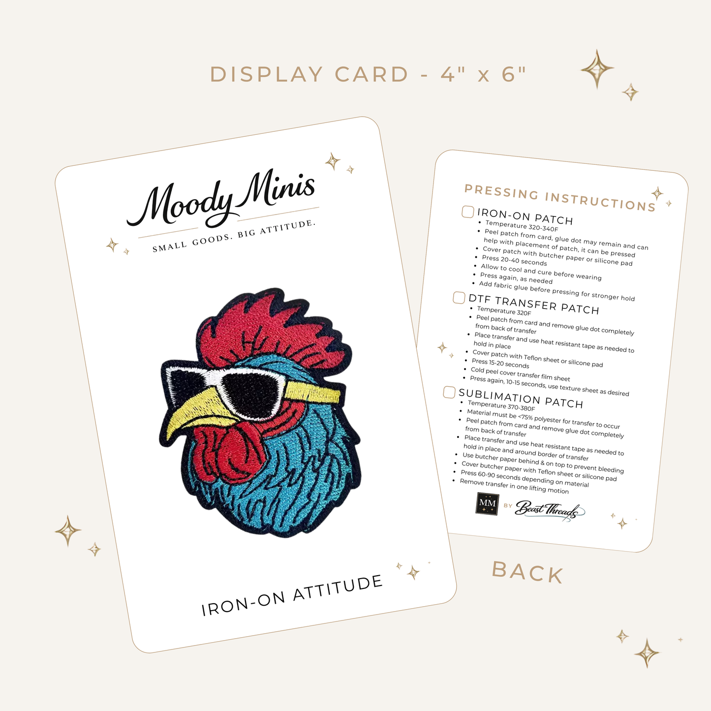 Cool Rooster Embroidered Patch