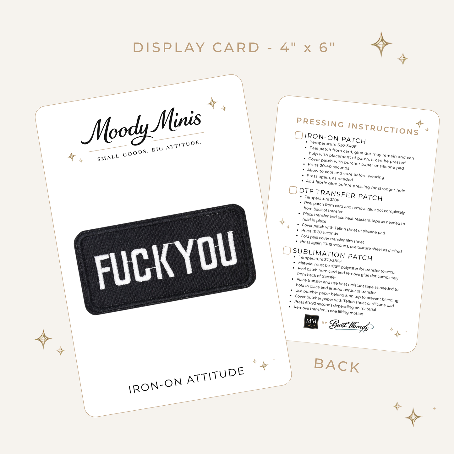 F*ck You Embroidered Patch- RTS