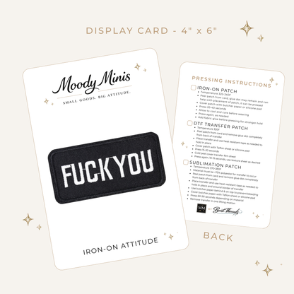 F*ck You Embroidered Patch- RTS