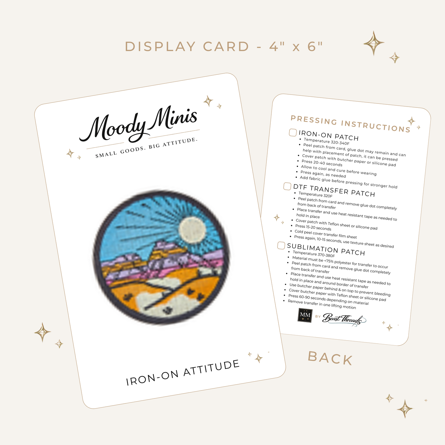 Mountain 6 Designs Embroidered Patch- RTS
