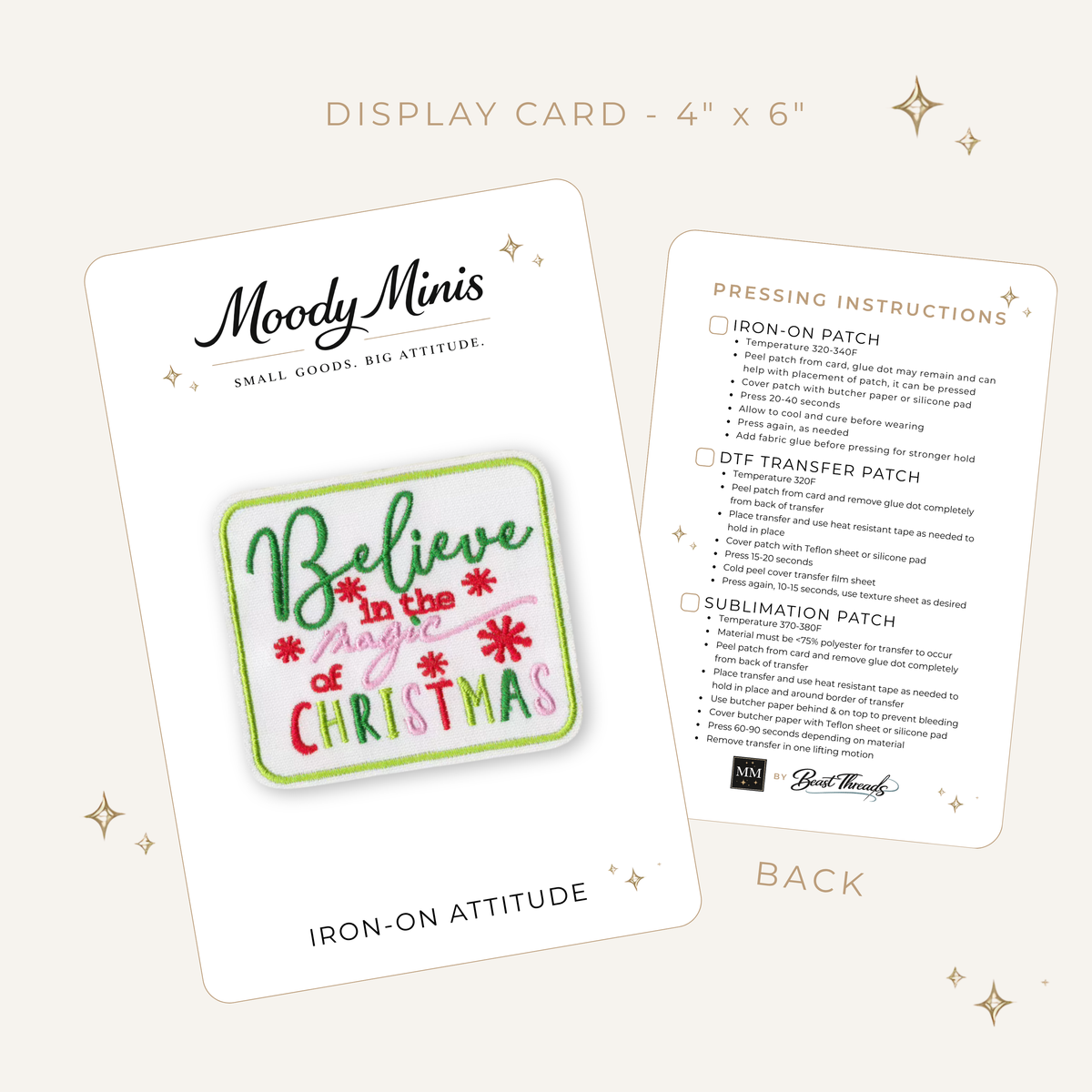 Believe in the Magic of Christmas Embroidered Patch
