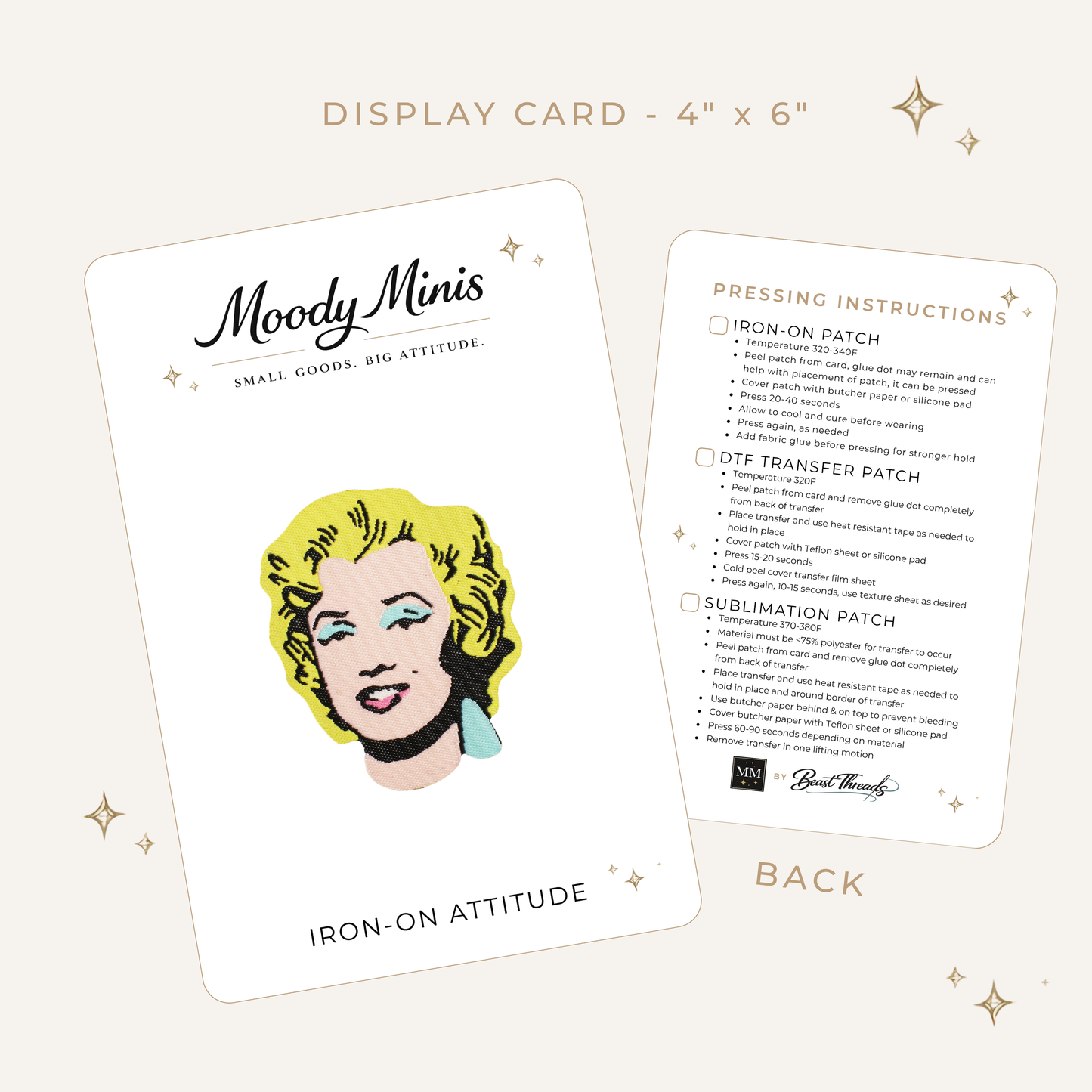Marilyn Iconic Blonde Embroidered Patch