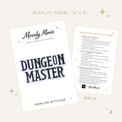 Dungeon Master Embroidered Patch- RTS