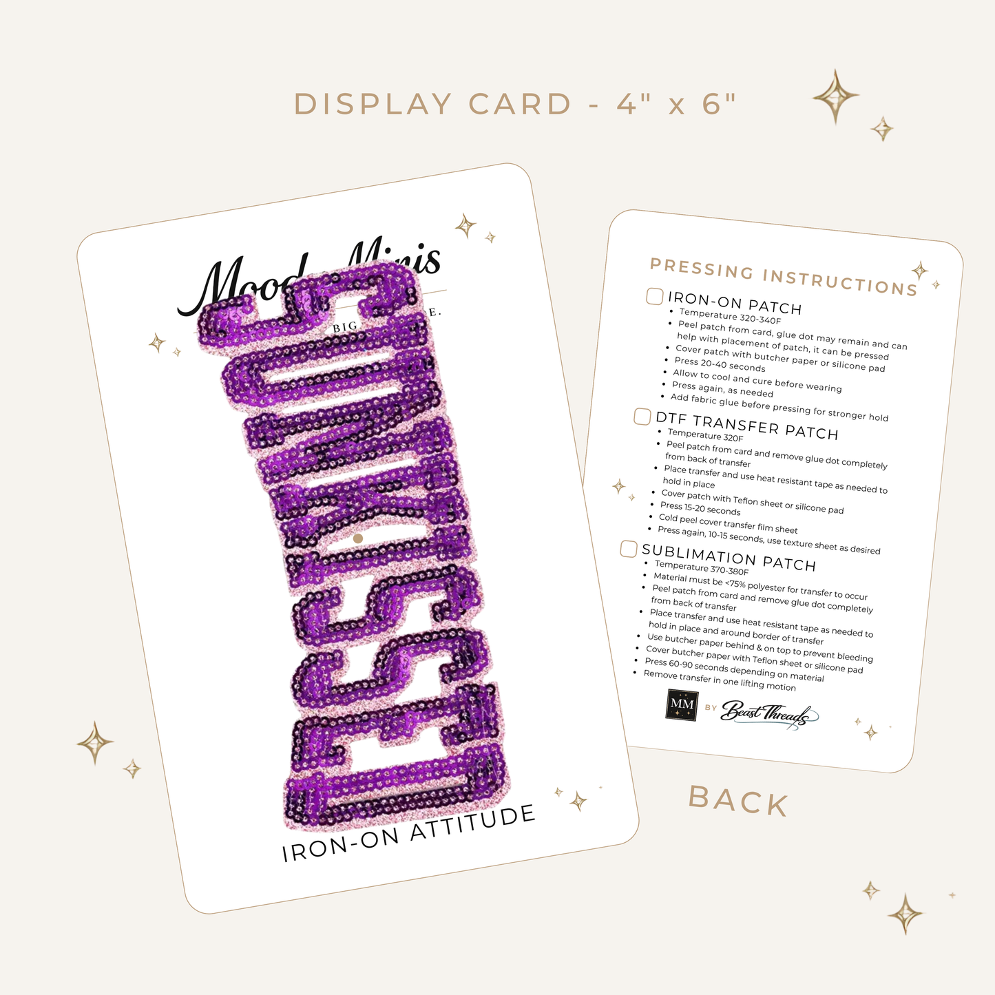 Sunkissed Purple Sequin Embroidered Patch